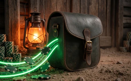Cashback-Satteltasche mit gr&uuml;ner Neonspur f&uuml;r Lizaro Casino Cashback