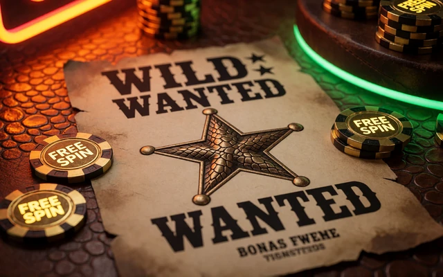 Bonus-Wanted-Poster mit Chips als Symbol f&uuml;r den Lizaro Casino Bonus 2026