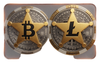Bitcoin und Litecoin als Sheriffsterne f&uuml;r Lizaro Krypto Casino Einzahlungen