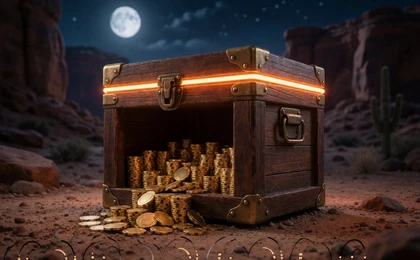 Weekend-Reload-Kiste im Canyon als Symbol f&uuml;r Lizaro Casino Bonus Aktionen